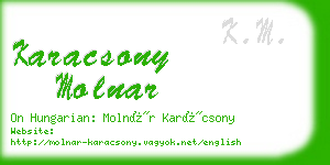 karacsony molnar business card